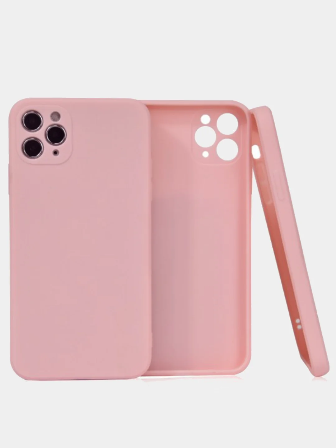 Розовый чехол силиконовый для iPhone 11/11 Pro/11 Pro Max,12 Mini, 12 / 12 Pro, 12 Pro Max