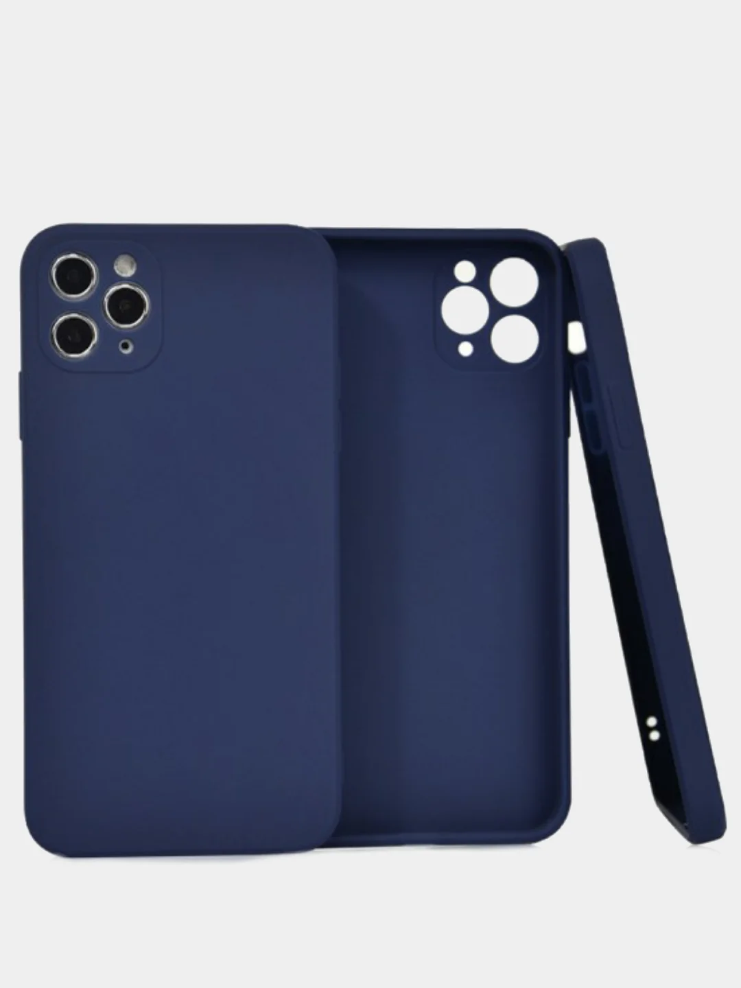 Темно-синий чехол силиконовый для iPhone 11/11 Pro/11 Pro Max,12 Mini, 12 / 12 Pro, 12 Pro Max