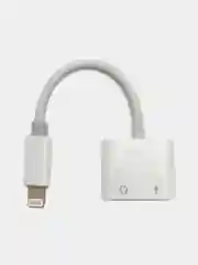 Адаптер-переходник для iPhone, аудио конвертер lightning, двойной