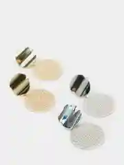 Золотой серьги-гвоздики, двойные диски