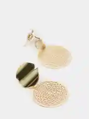 Золотой серьги-гвоздики, двойные диски
