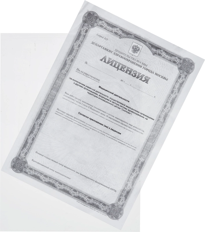 Папка-уголок , 150 мкм, прозрачный, 10 штук, Россия