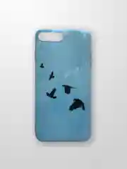 Голубой чехол "Перья и краски" для iPhone X/XS, XS Max, XR