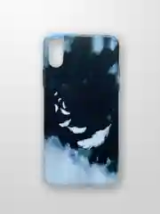 Синий чехол "Перья и краски" для iPhone X/XS, XS Max, XR