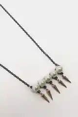 Белый цепочка с кулоном