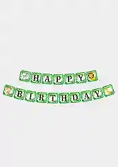 Гирлянда-растяжка Happy Birthday "Зебра"