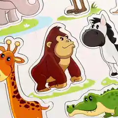 Магниты детские крупные "Африка"