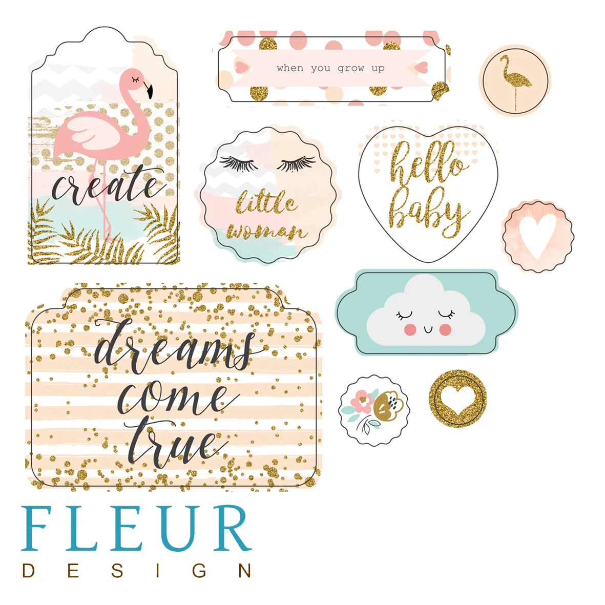 Наборы чипбордов "Моя леди" Fleur Design