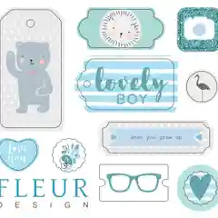 Набор чипбордов "Мой джентельмен"  Fleur Design
