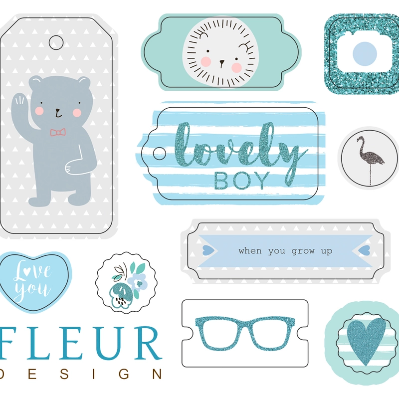 Набор чипбордов "Мой джентельмен"  Fleur Design