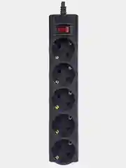 Черный сетевой фильтр Perfeo POWERX, 1,8 / 3 / 5 м