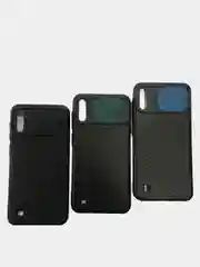 Зеленый чехол для Samsung A01 (Самсунг A01) матовый с защитой камеры