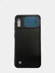 Синий чехол для Samsung A01 (Самсунг A01) матовый с защитой камеры