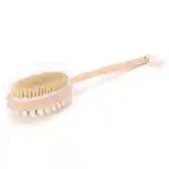 Щетка для сухого массажа тела, двухсторонняя, с деревянной ручкой