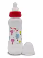 Красный бутылочка Baby Land, 240 мл, с силиконовой анатомической соской Air System