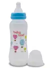 Голубой бутылочка Baby Land 240 мл с силиконовой классической соской