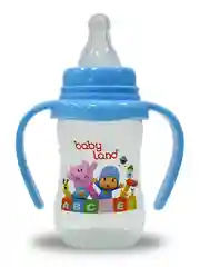 Голубой бутылочка Baby Land 150 мл с ручками, силиконовой классической соской Air System