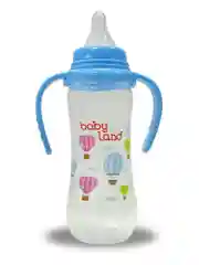 Голубой бутылочка Baby Land, 240 мл, с ручками, силиконовой классической соской Air System