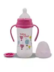 Розовый бутылочка Baby Land 300мл с широким горлом и силиконовой анатомической соской Air System