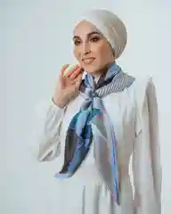 Бирюзовый платок "Гофре"