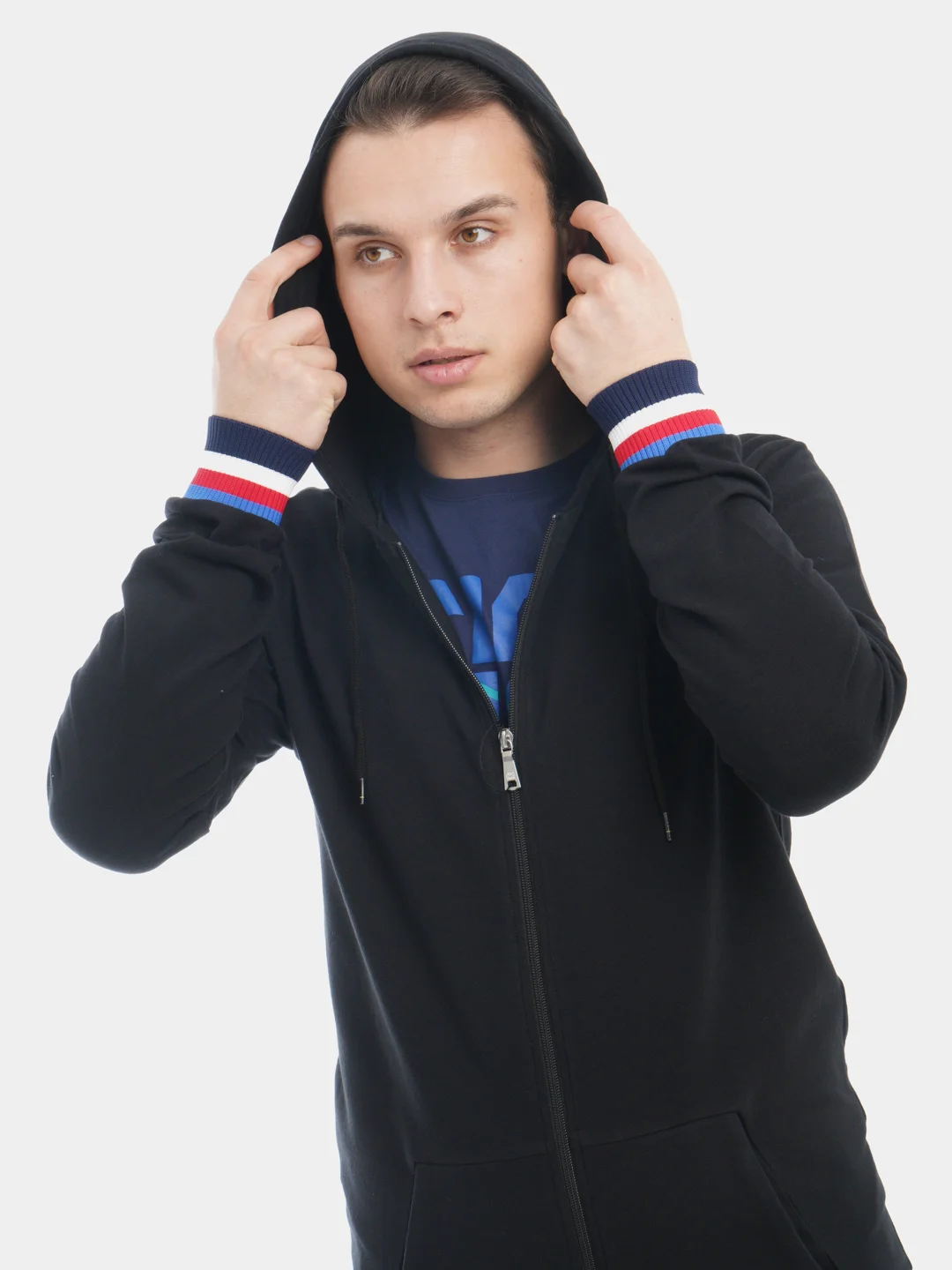 Толстовка мужская Asics Logo Sweat FZ Hoodie, олимпийка на молнии