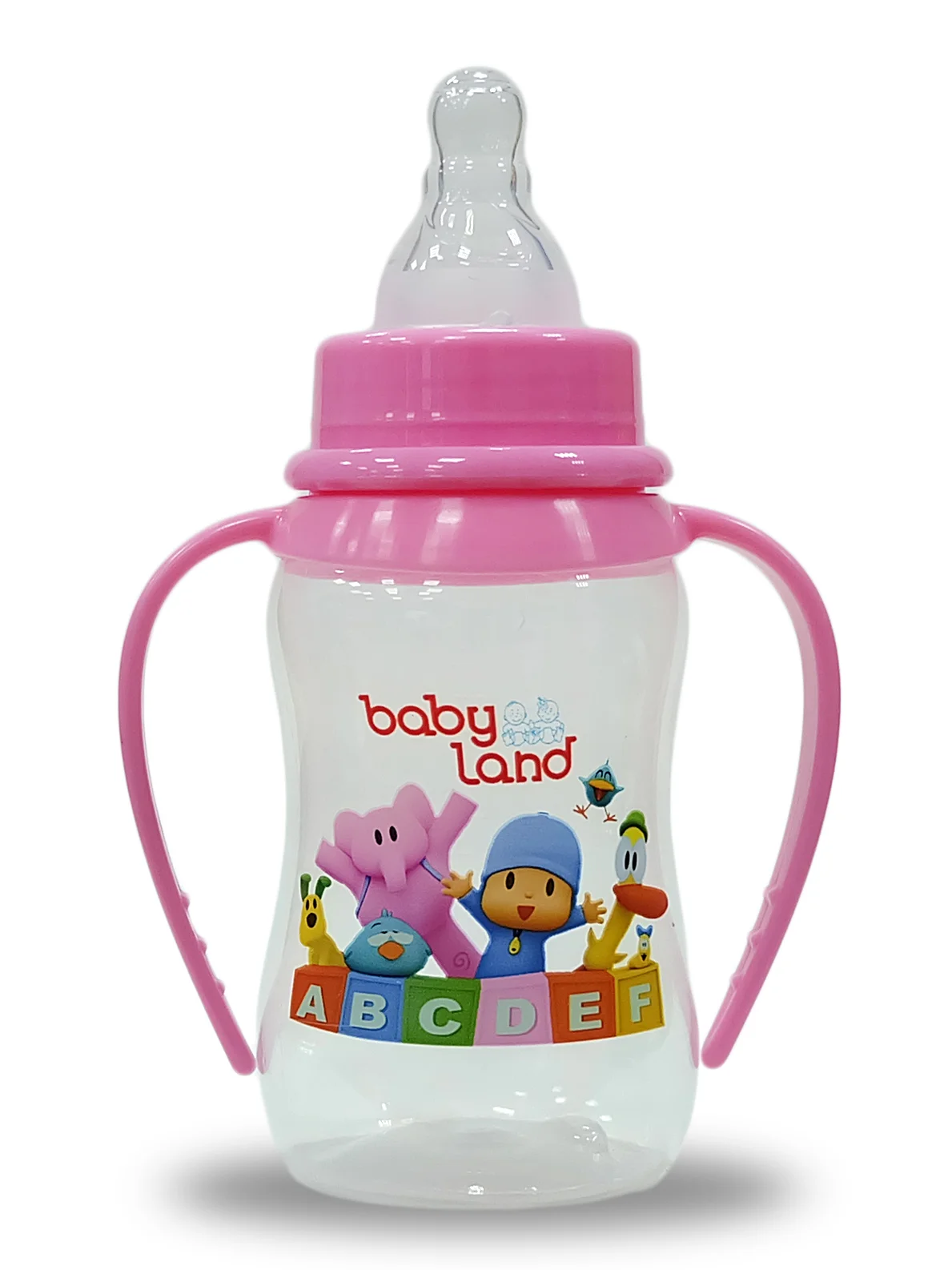 Бутылочка Baby Land 150мл с колпачком-игрушкой, силиконовой классической соской