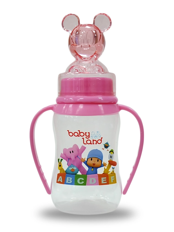 Бутылочка Baby Land 150мл с колпачком-игрушкой, силиконовой анатомической соской