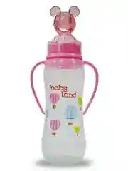 Бутылочка Baby Land 240мл с колпачком-игрушкой, силиконовой классической соской
