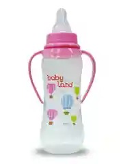 Бутылочка Baby Land 240мл с колпачком-игрушкой, силиконовой классической соской