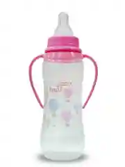 Бутылочка Baby Land 240мл с колпачком-игрушкой, силиконовой классической соской