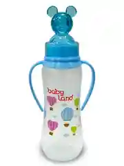 Бутылочка Baby Land 240мл с колпачком-игрушкой, силиконовой анатомической соской