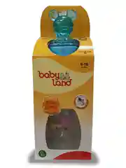 Бутылочка Baby Land 240мл с колпачком-игрушкой, силиконовой анатомической соской
