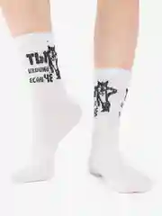 Белый носки "Ты извини, если чё"