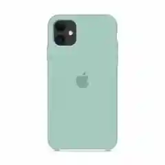 Небесно-голубой чехол силиконовый для iPhone 12 / 12 Pro, 12 mini, 12 Pro max, с логотипом