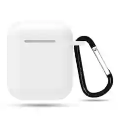 Белый чехол Silicon Case для наушников Airpods 1 / Airpods 2