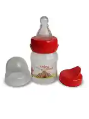 Красный бутылочка Baby Land "2в1" 80мл с насадкой-поильником и силиконовой классической соской