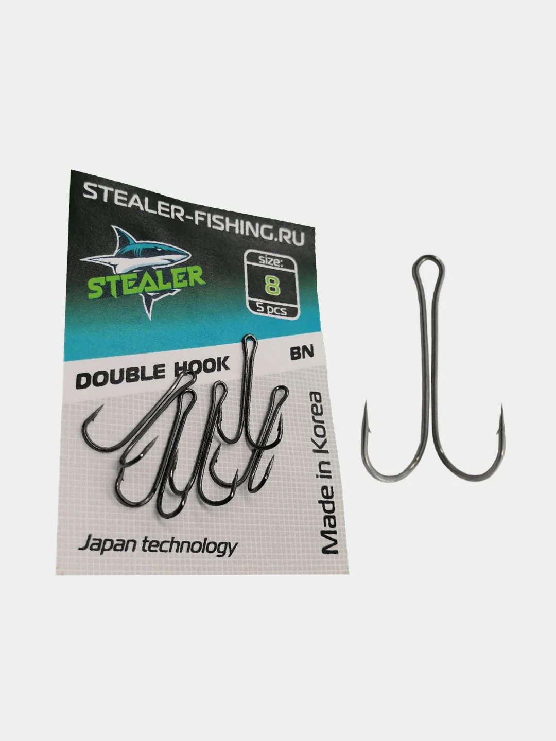 Двойной крючок STEALER DOUBLE HOOK (black nickel)