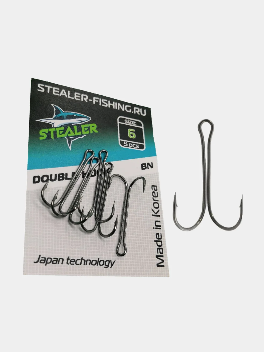 Двойной крючок STEALER DOUBLE HOOK (black nickel)