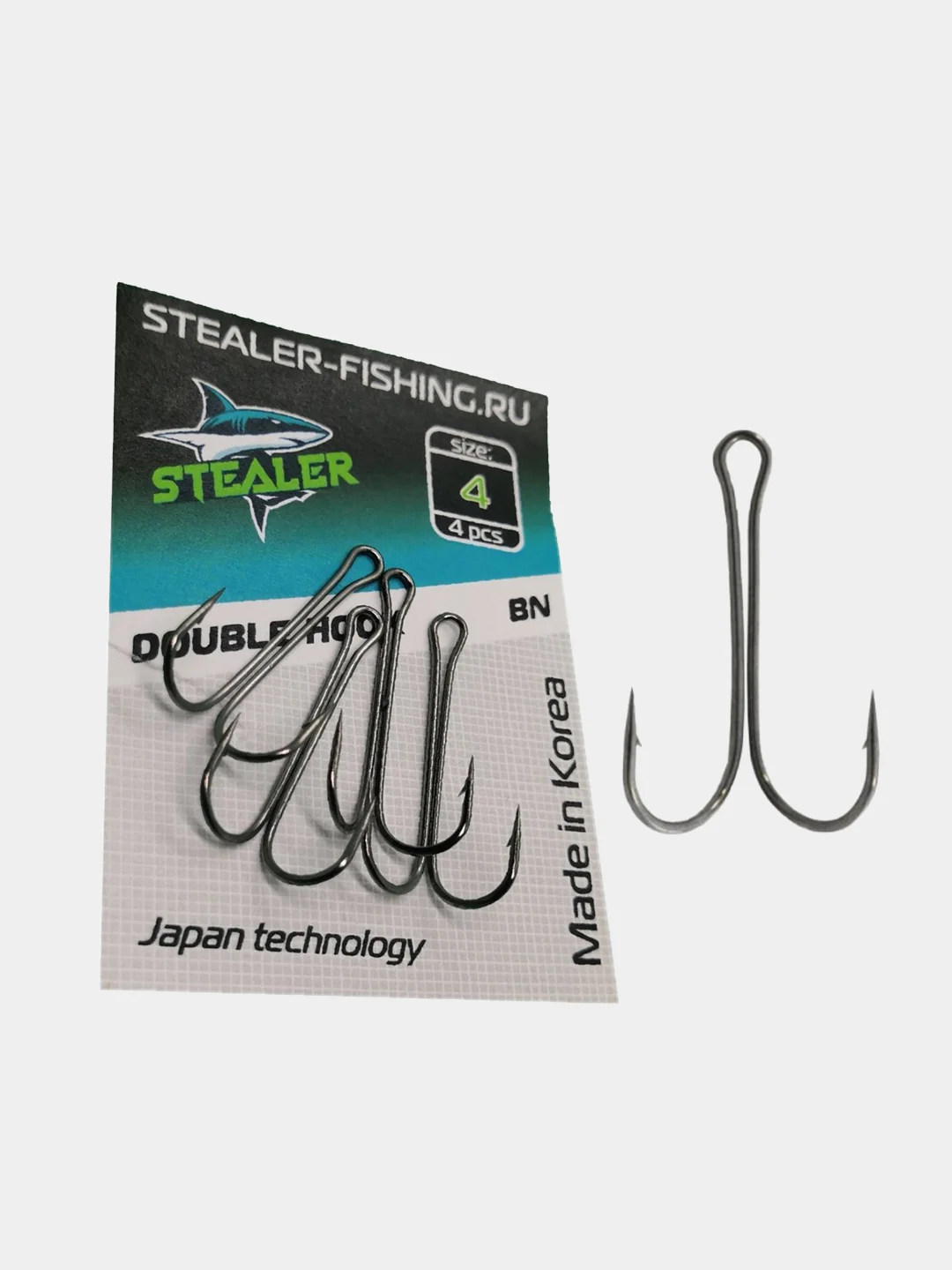 Двойной крючок STEALER DOUBLE HOOK (black nickel)