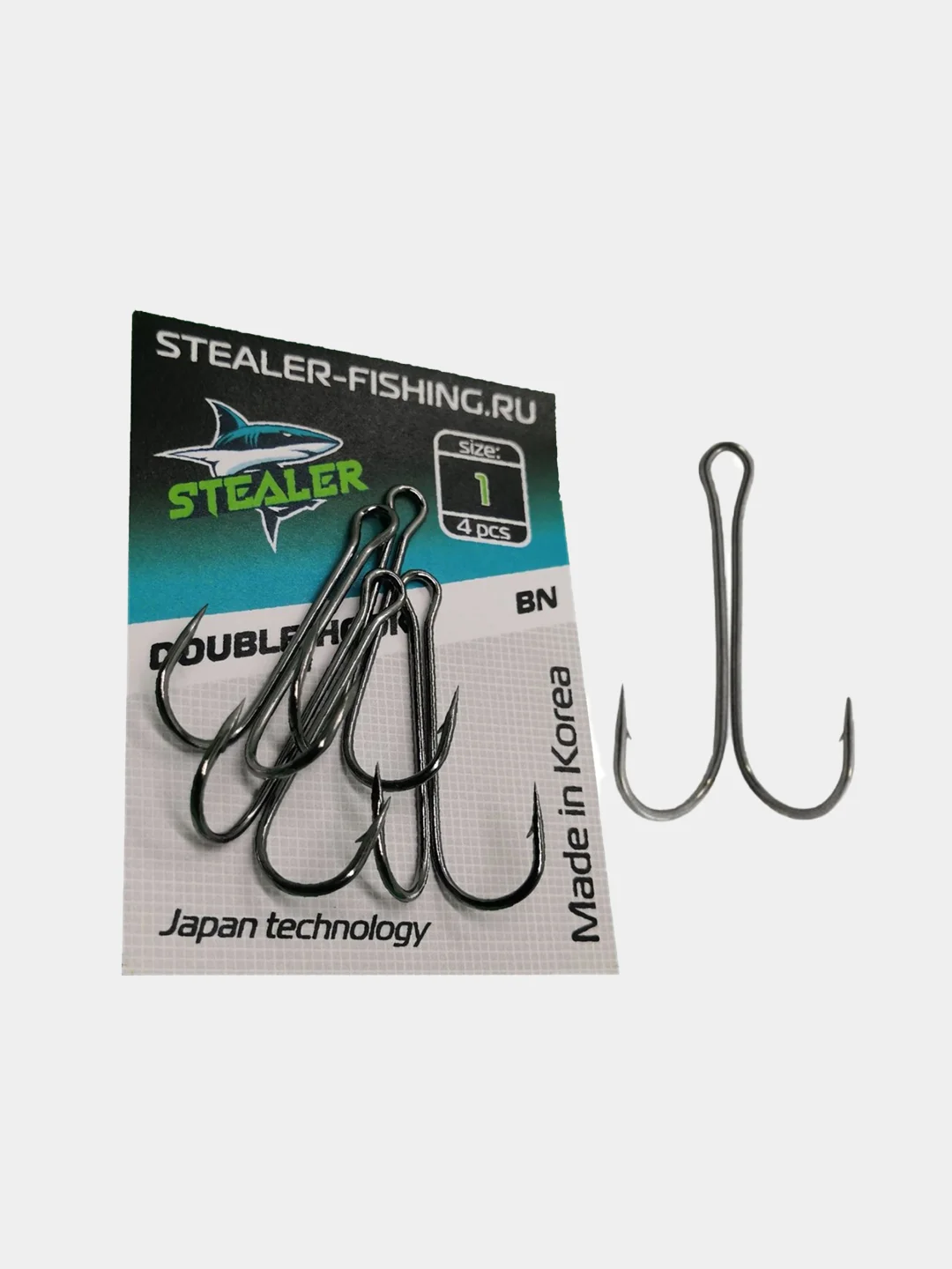 Двойной крючок STEALER DOUBLE HOOK (black nickel)