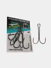 Двойной крючок STEALER DOUBLE HOOK (black nickel)