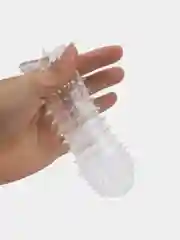 Стимулирующая насадка на пенис с шипами, рельефная насадка на пеннис, эластичная насадка