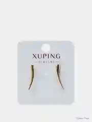 Серьги каффы - зажимы Xuping, золочение 18 К
