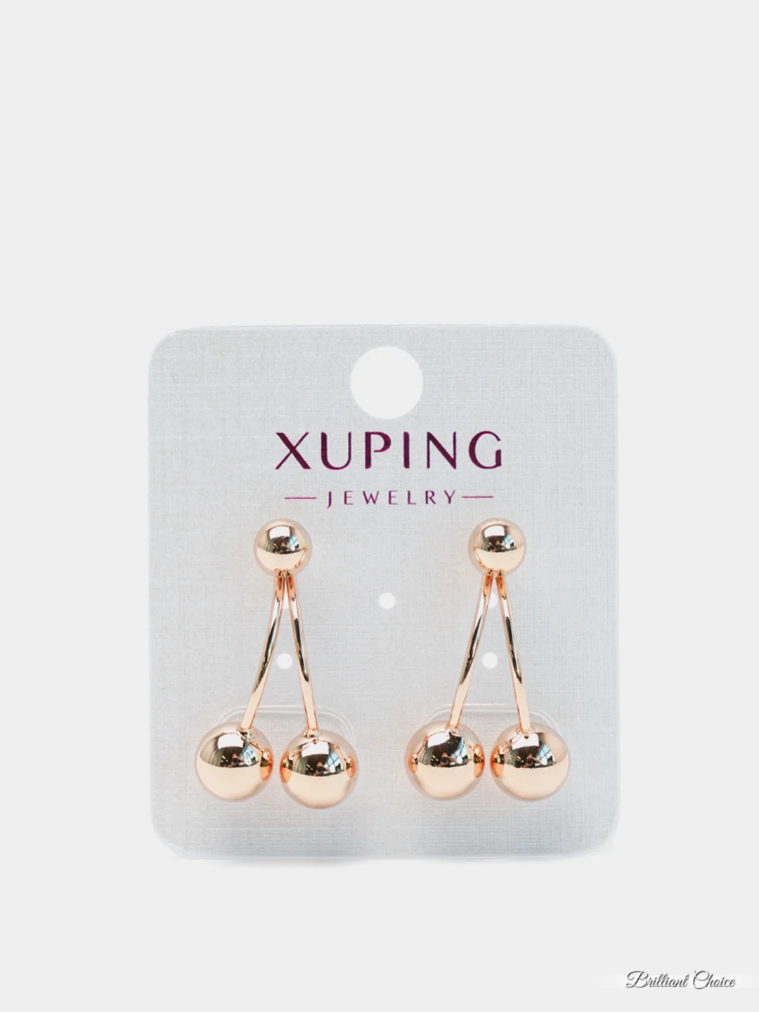Серьги-гвоздики 2 в 1 Xuping