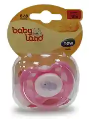 Соска-пустышка Baby Land с рисунком силиконовая круглая, 6 мес+