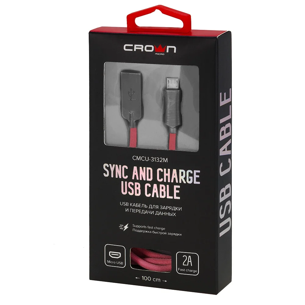 Кабель USB - microUSB Crown CMCU-3132M