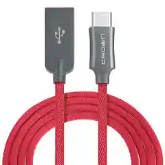 Красный кабель USB - microUSB Crown CMCU-3132M
