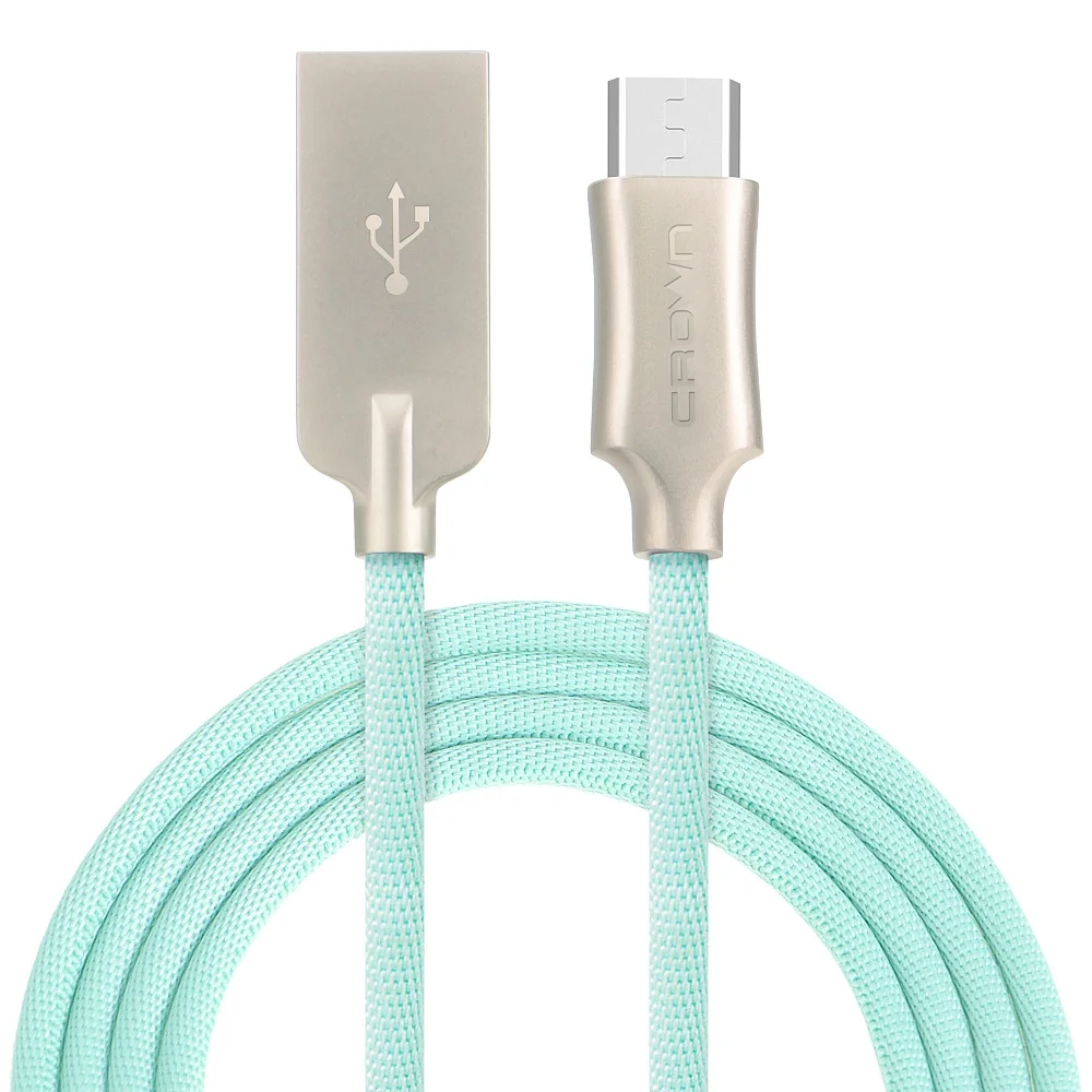 Голубой кабель USB - microUSB Crown CMCU-3132M