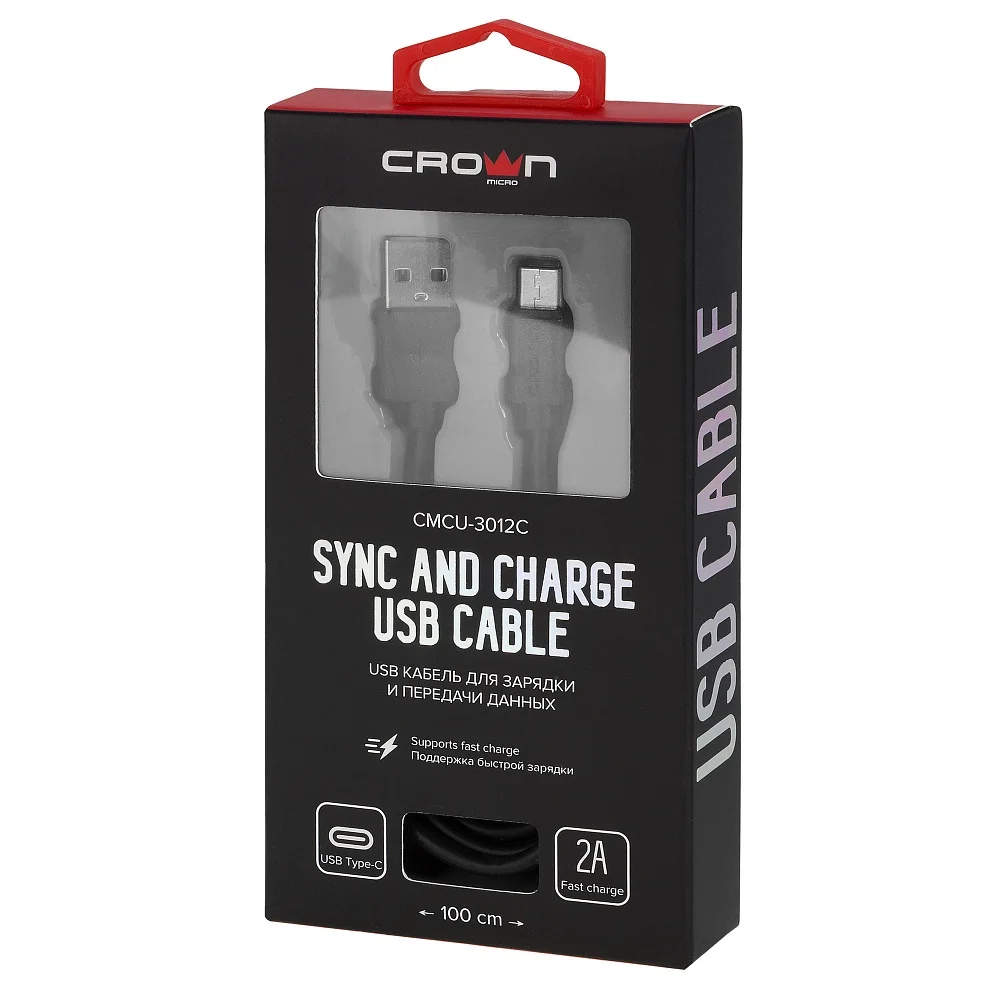 Кабель USB - USB Type-C Crown CMCU-3012C