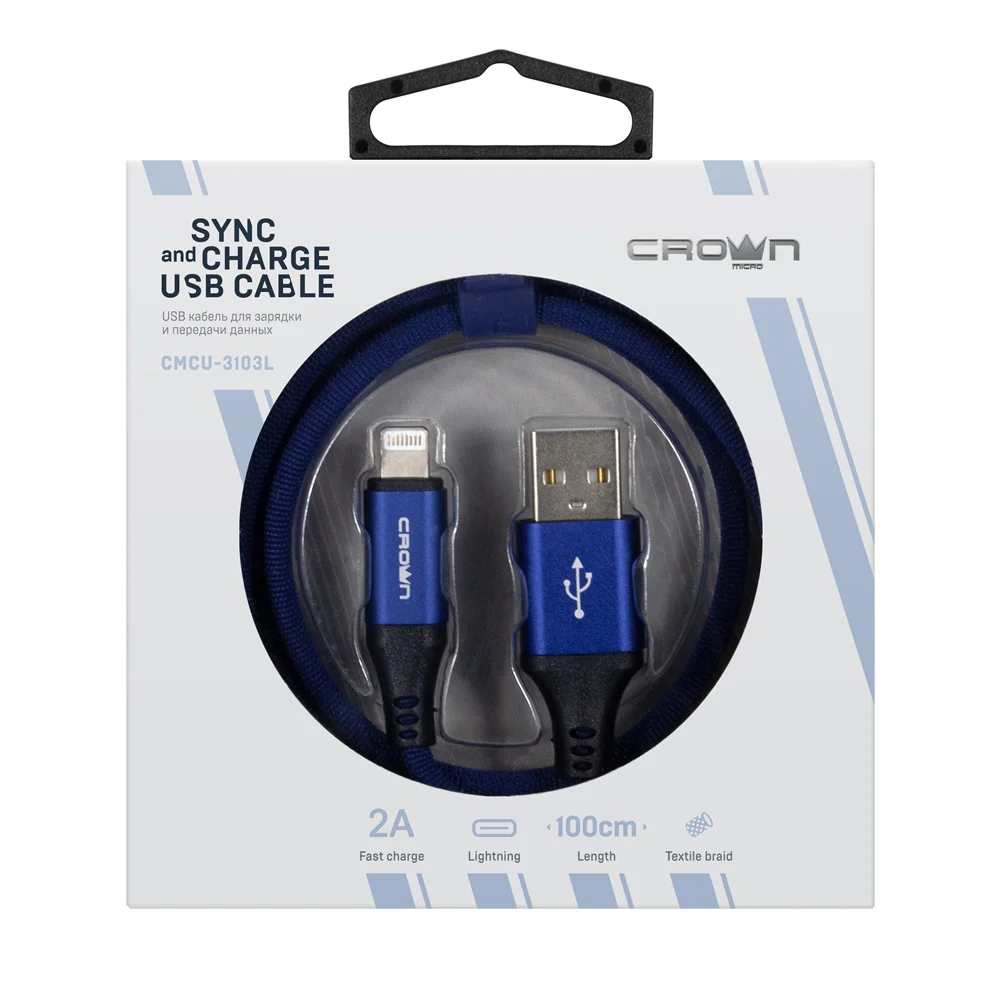 Кабель Crown USB - Lightning CMCU-3103L